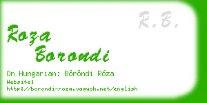 roza borondi business card